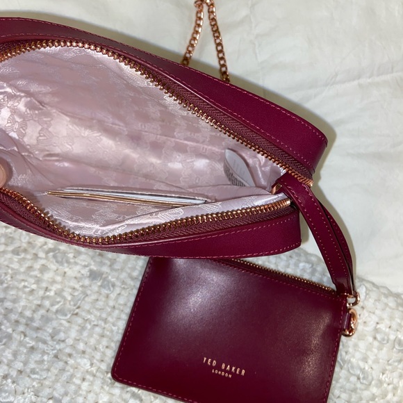 Burgundy Ted Baker Crossbody purse - Picture 2 of 2